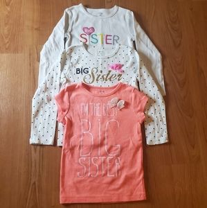 Lot of Carter's Big Sister Shirts